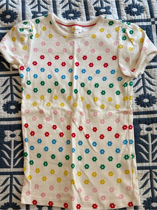 Mini Boden Other - Mini Boden Rainbow Floral Pointelle Shirt 9-10y